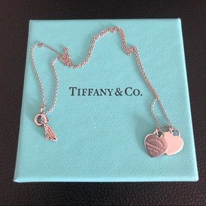 Tiffany double heart pendant necklace